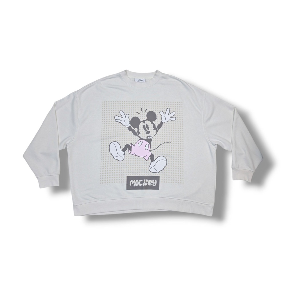 Primark Disney Mickey Mouse Off White Pullover Sweatshirt Women's XL